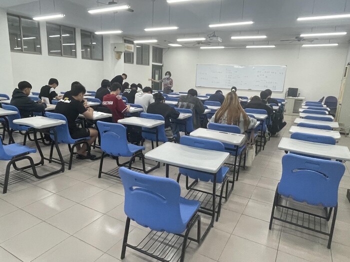 圖說：中信科技大學華語文中心辦理華語寒假輔導班，協助新南向專班學生強化華語能力。(圖/中信科大提供)