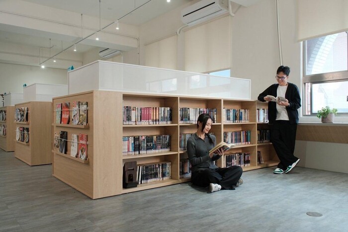圖說：中信科大校園行動圖書館。(圖/中信科技大學提供)